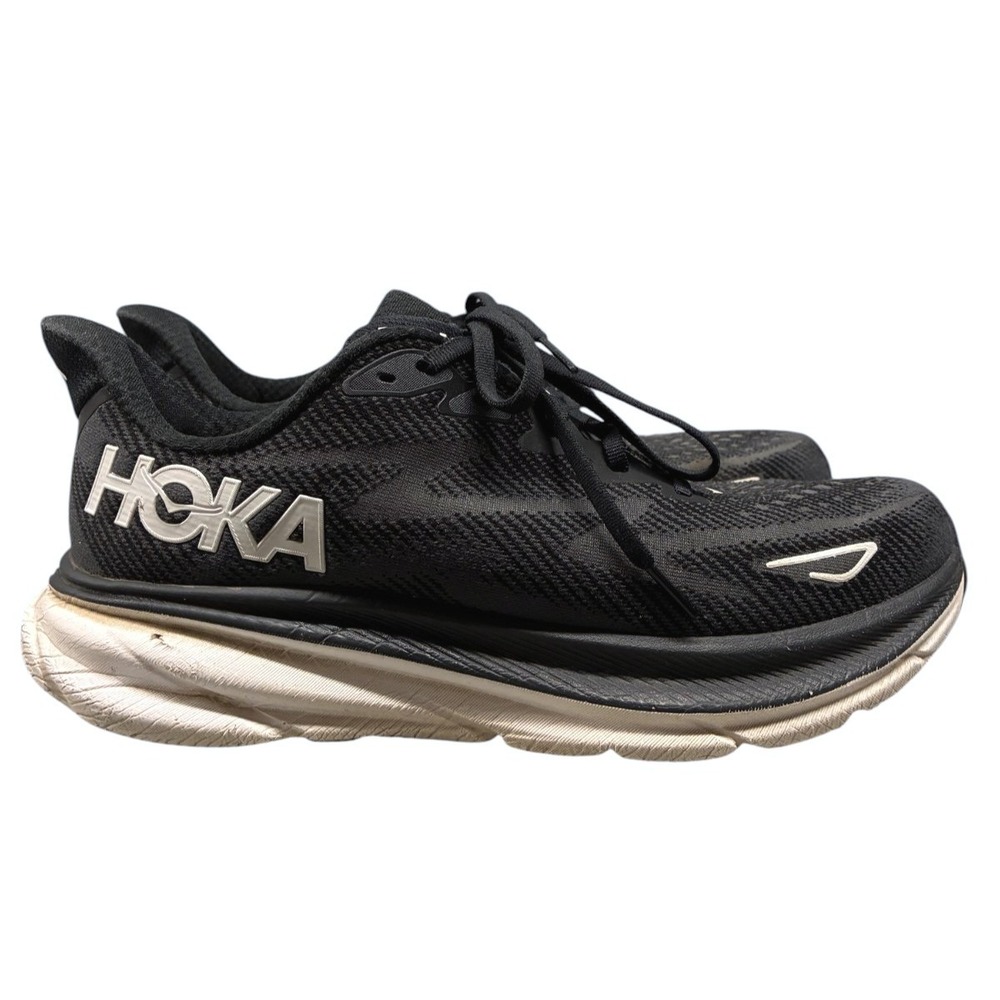 Hoka One One Clifton 7 Running Shoes Mens 10.5D Black Athletic Walking Sneaker